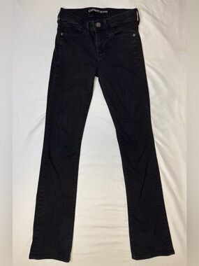 Express Barely Boot mid-rise black jeans (size 00R)